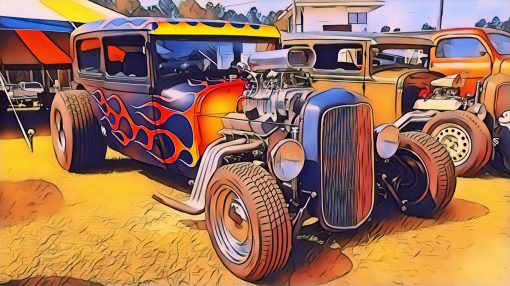 00017 Flaming Hot Rod - Gulfport