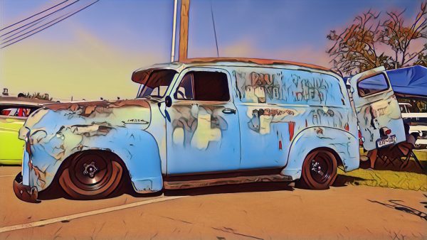 00027 GMC Rat Rod Panel Truck